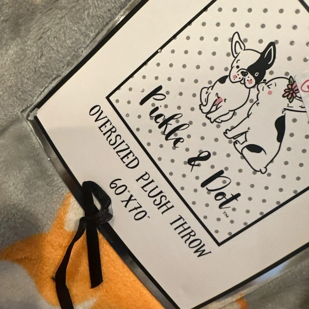 Pickle & Dot Oversized Plush Throw 60x70” Dogs Star Spangled Cutie